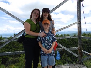 We climbed a hill and a fire tower... 