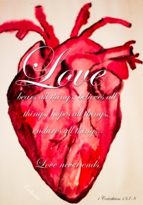 Human heart painting 