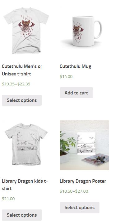 Here's a few things from my shop, on Printful mock-ups. 